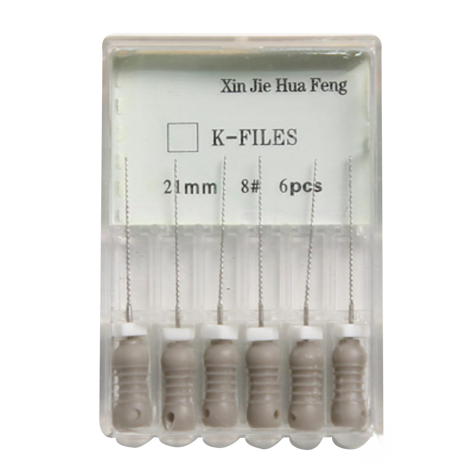 华锋|根管锉(K锉) 1盒（6支） 8# 21mm 不锈钢-牙医帮