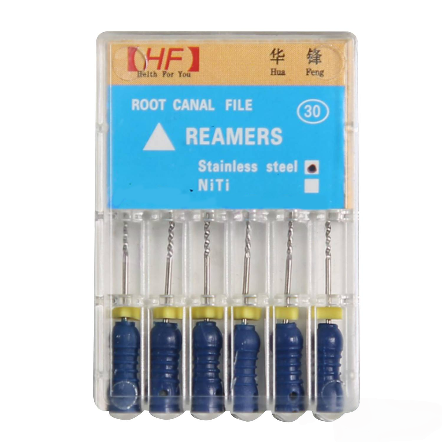 华锋|根管锉(R锉) 1盒(6支) 30# 25mm 不锈钢-牙医帮